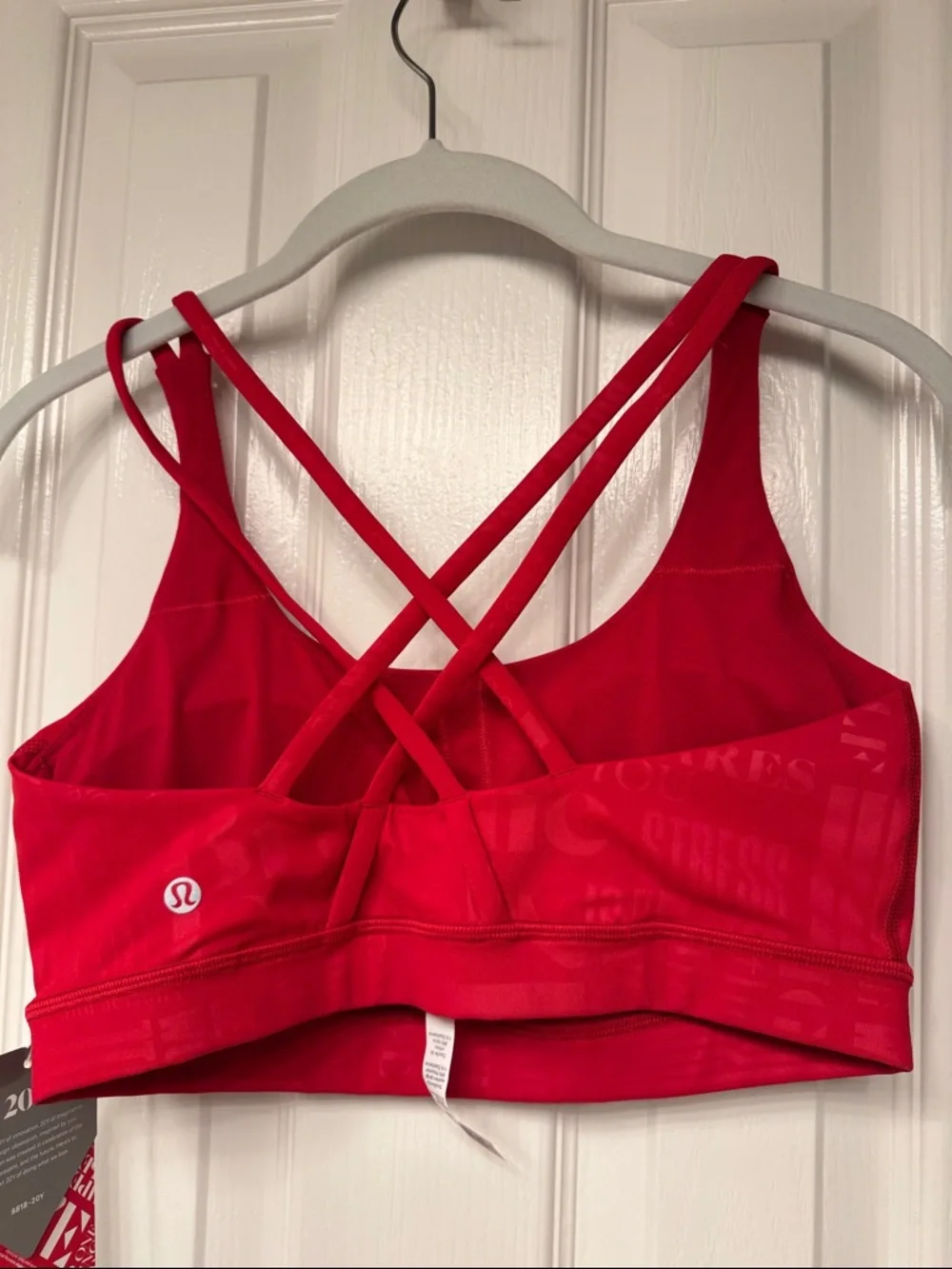 Women’s Lululemon Ltd Edition Energy Bra 20YR Anniversary Manifesto Red Sz 8